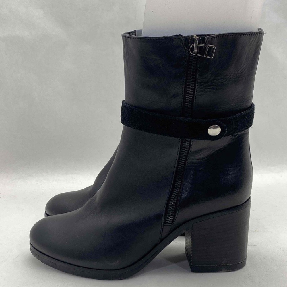 Coach And Four Women's Black Zip Up Leather Women's Boots - Picture 2 of 6